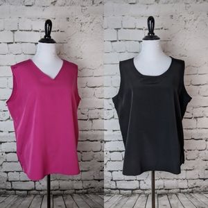 2 Susan Graver Sleeveless Blouses